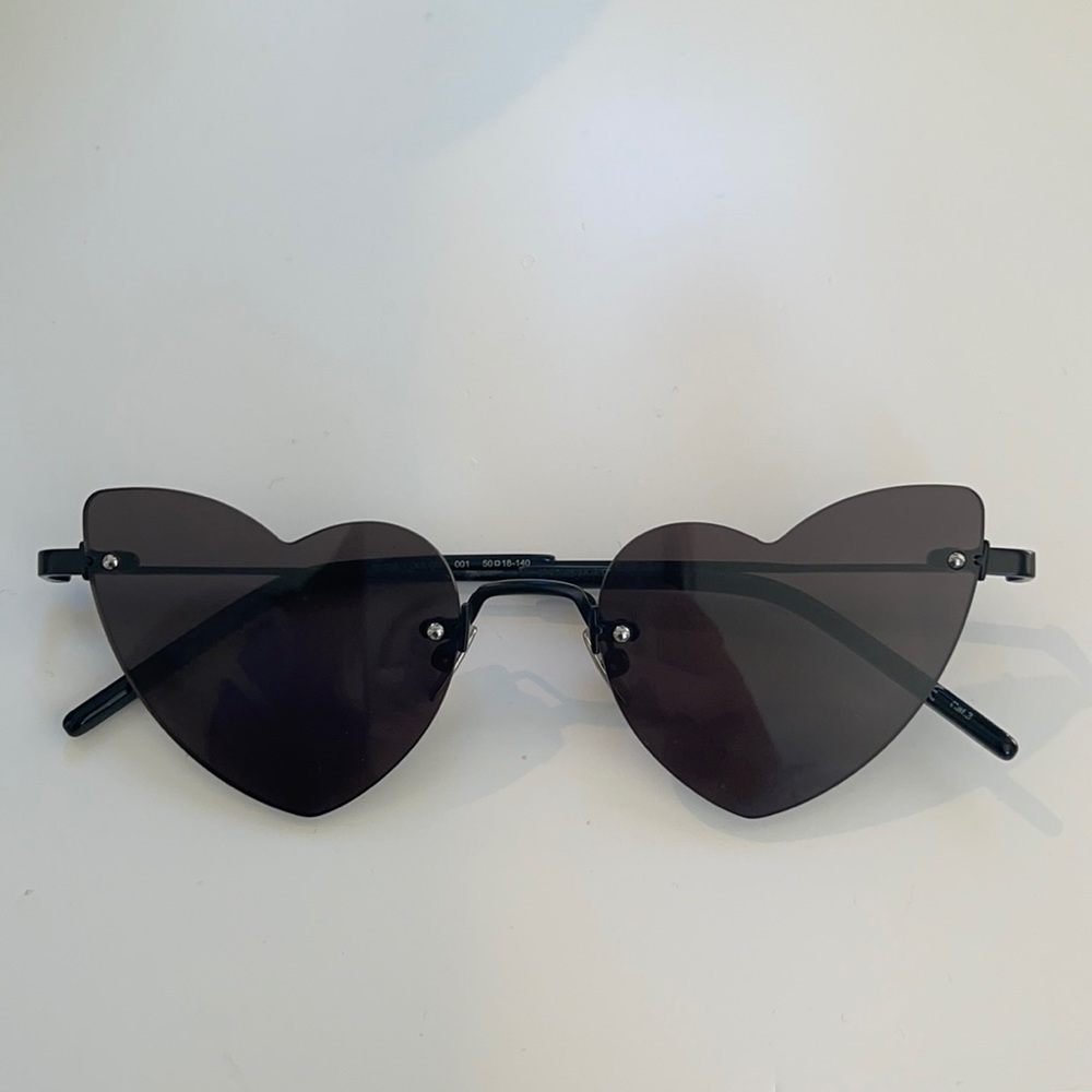 YSL 50mm heart shaped sunglasses